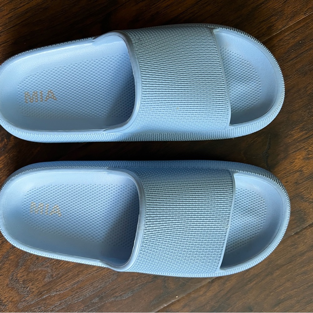 MIA Sky Blue Slide Sandals